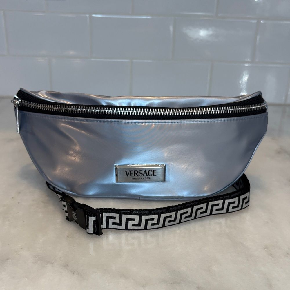 Versace Crossbody Bag Purse Luxury Fragrances Metallic Belt Bag